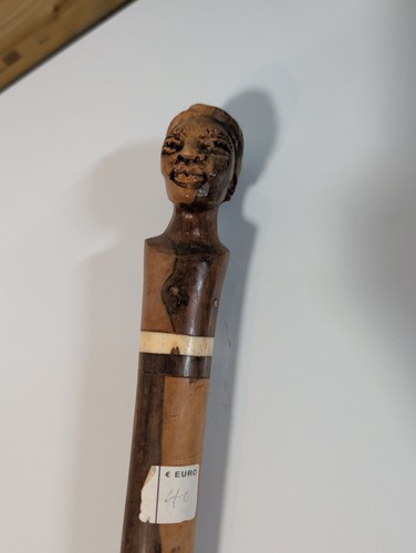 Vintage carved walking cane - vintage,