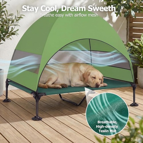 Elevated dog bed with - elevated,