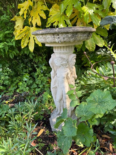 Cast stone three graces bird - cast,