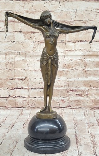 Art deco bronze statue - statue, dancer