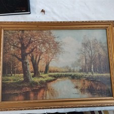Daniel sherrin autumn evening burnham beeches print framed vintage