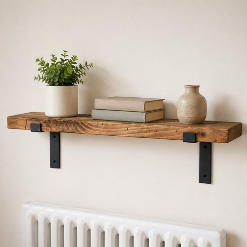 Rustic solid wood - wood, shelf