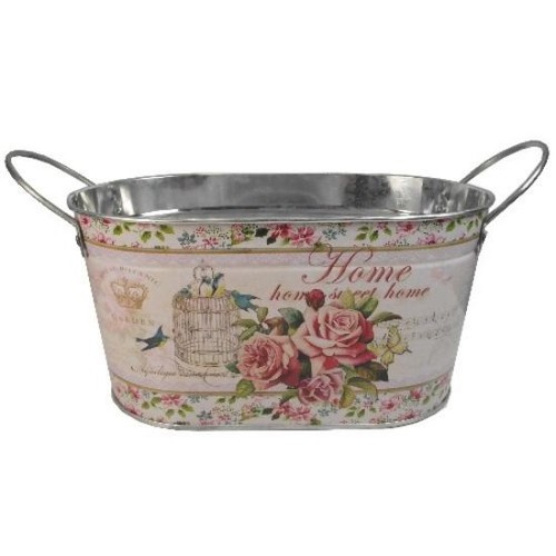 Decorative metal planter 22cm - metal,