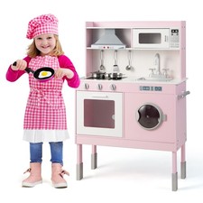 Kids Wooden Play Kitchen with