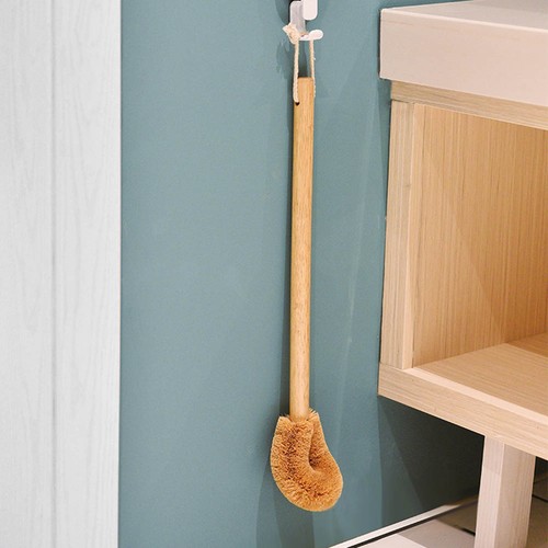 Wooden toilet brush - wooden, natural