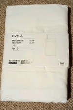 IKEA Dvala White Single Duvet Cover & Pillow Case, Brand New, 100% Cotton