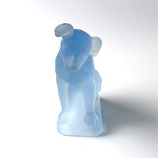 Nipper RCA Victor Dog Blue Glass Figurine 17cm 6.7" Vintage 1980s Not for Sale