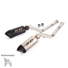 Slip For Suzuki DRZ400 2000-2024 Black Exhaust Middle Link Pipe Muffler Silencer