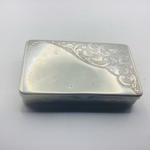 Vintage tobacco tin - tobacco, silver