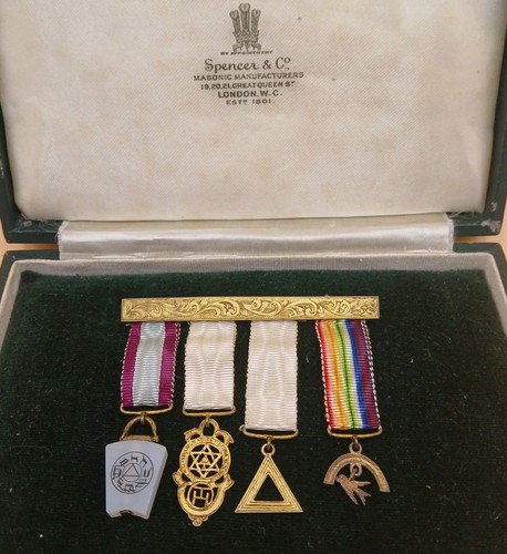 Rare antique miniature masonic - miniature,