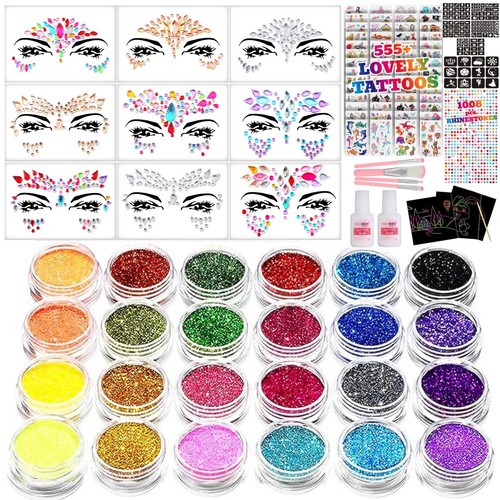 Glitter tattoo kit for kids - glitter,