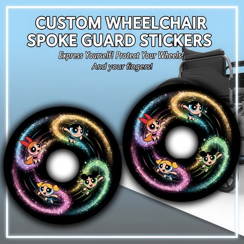 Wheelchair spoke guard sticker - spoke,