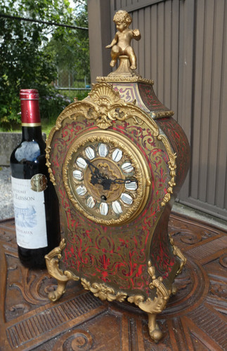 Antique boulle mantel clock
