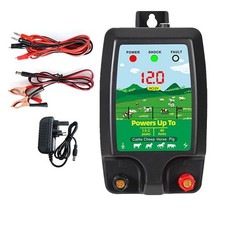 UK Electric Fence Energiser 12V 230V Powered Output 10KM Range Fencing Kit x6