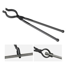 Uimoso Blacksmith Tongs 18” V-Bit Bolt Tongs Carbon Steel Tongs A3 Steel Rivets