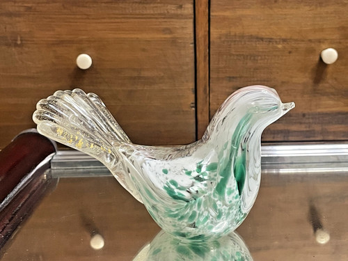 Murano style art glass bird - art,