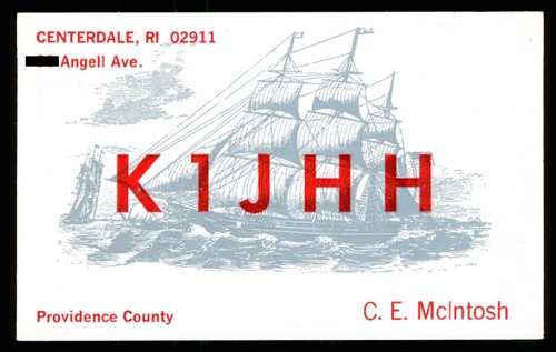 Qsl radio card - radio, k1jhh
