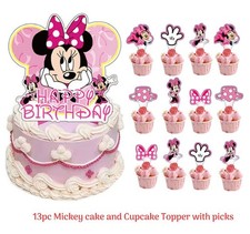 Mickey mouse cake decorations minnie cake toppers kids birthday party balloons