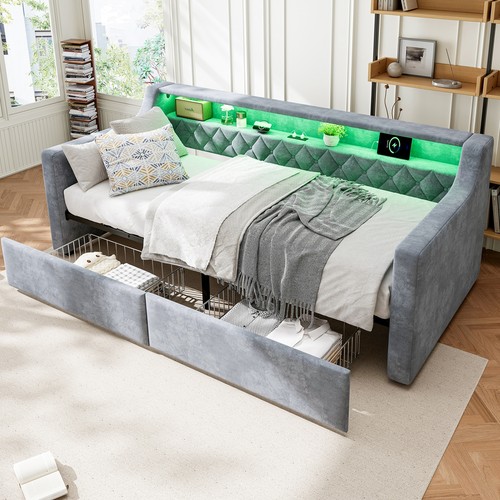 Upholstered bed 3ft single - upholstered,