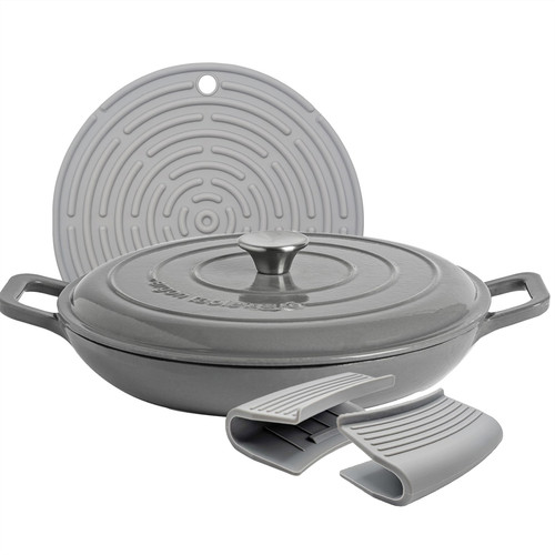 Cast iron shallow casserole - cast,