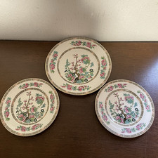 John Maddock & Sons Indian Tree Dinner Plate 25cm 2 x Side Plates 19.5cm Diam