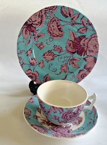 Spode kingsley teal cup saucer - spode,