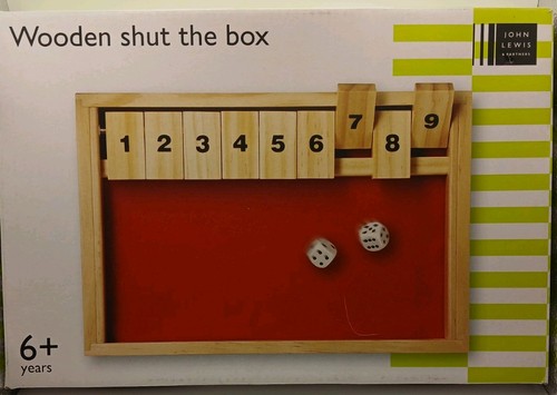 Wooden shut the box - shut,