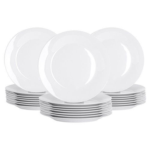 Classic white dinner plates - white,