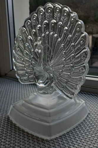 Crystal glass peacock - glass,