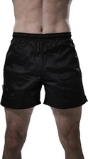 Rugby Shorts Black Durable Cotton Drawstring Professional Quality Brand Optimum