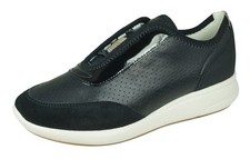 Geox Ophira Womens Leather Trainers - Black
