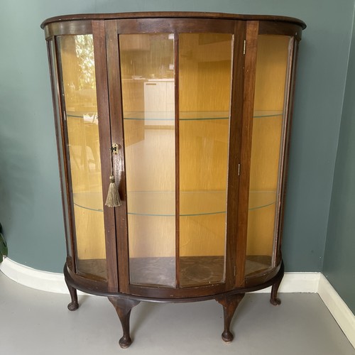 Antique bow front display - bow-front,