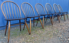 Vintage 6 Ercol Windsor Dining Chairs Mid Century Retro FREE GB DELIVERY🚚🚚🚚🚚