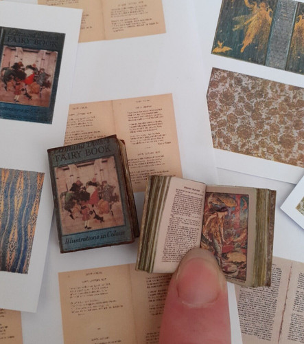 Miniature antique fairy books - antique,