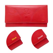 Personalised Womens Leather Soft High Quality Slim Card Coin Ladies Purse Wallet