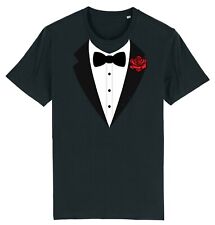 Adult Kids TUXEDO Tux TShirt Funny Matching Fancy Dress Rose James Bond Funny