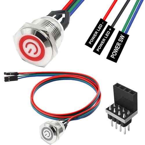 Chassis metal led power - pc,