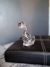 WHITEFRIARS Controlled Bubble Paperweight DILLY DUCK in CLEAR FLINT 