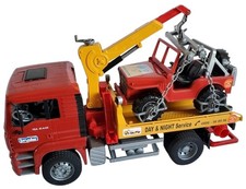 Bruder MAN Tow Truck with Jeep 4x4 - Large Realistic Model Mint Condition
