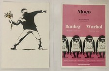 Banksy flower thrower postcard