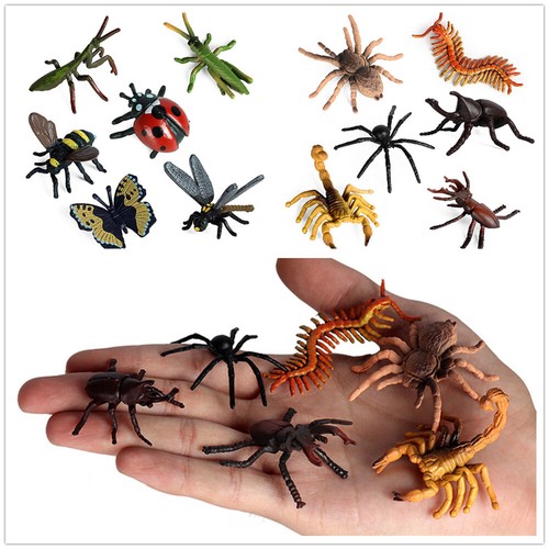 12pcs realistic bugs action - 12pcs,