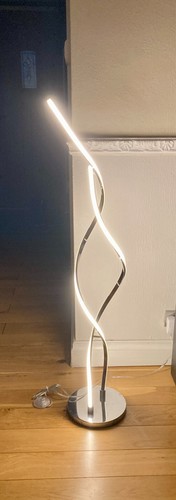Chrome swirl led floor - chrome, lamp