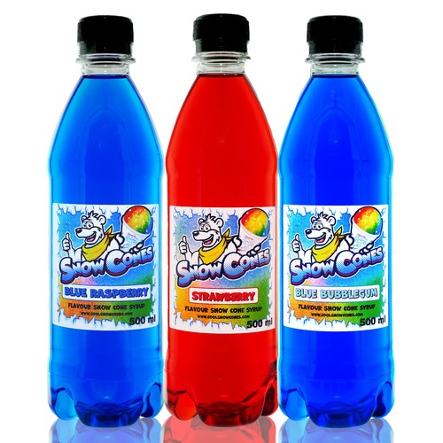 Slush puppy syrup snow cones - snow,