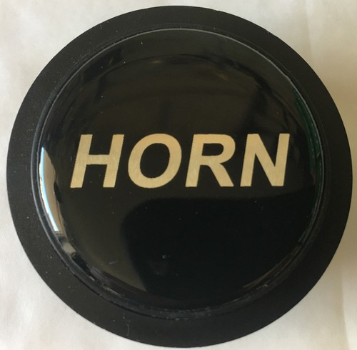 Black silver horn - 'horn', button