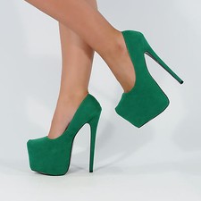 NEW WOMENS LADIES CONCEALED PLATFORM STILETTO HIGH HEELS COURT SHOES SIZE 3-8