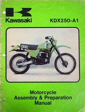GENUINE KAWASAKI 1980 KDX250 A1 ASSEMBLY AND PREPARATION MANUAL