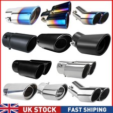 Universal Car Rear Stainless Steel Round Exhaust Muffler Tail Pipe Trim Tip End