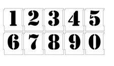 Number Stencils Set 0-9