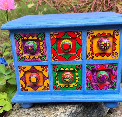 Hand painted wooden - wooden, apothecary
