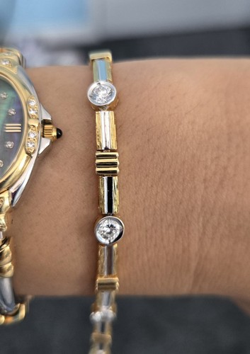 Classy 18ct yellow - white, gold
